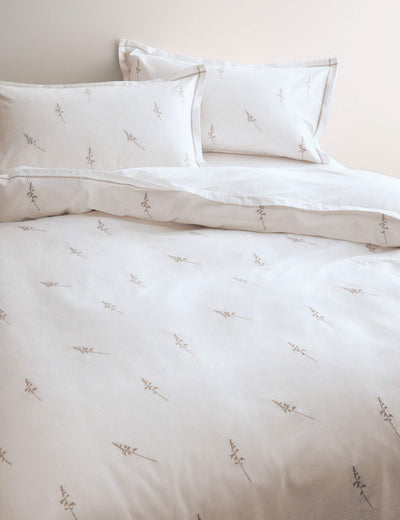 M&S Pure Cotton Embroidered Sprig Bedding Set- Buy online at McGrocer