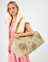 M&S Accessorize Pure Cotton Embroidered Weekend Bag- Buy online at McGrocer
