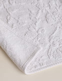 Pure cotton floral bath mat, imported from the UK