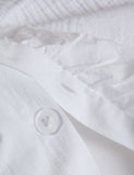Pure cotton floral jacquard ruffle bedding set - British product