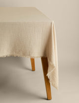 M&S Pure Cotton Frayed Edge Muslin Tablecloth 140x230cm- Buy online at McGrocer