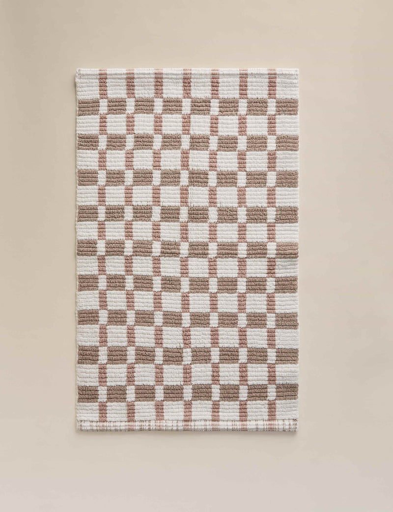 Cotton geometric bath mat 80x50 cm, imported from the UK