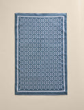 Pure cotton geometric bath mat, imported from the UK