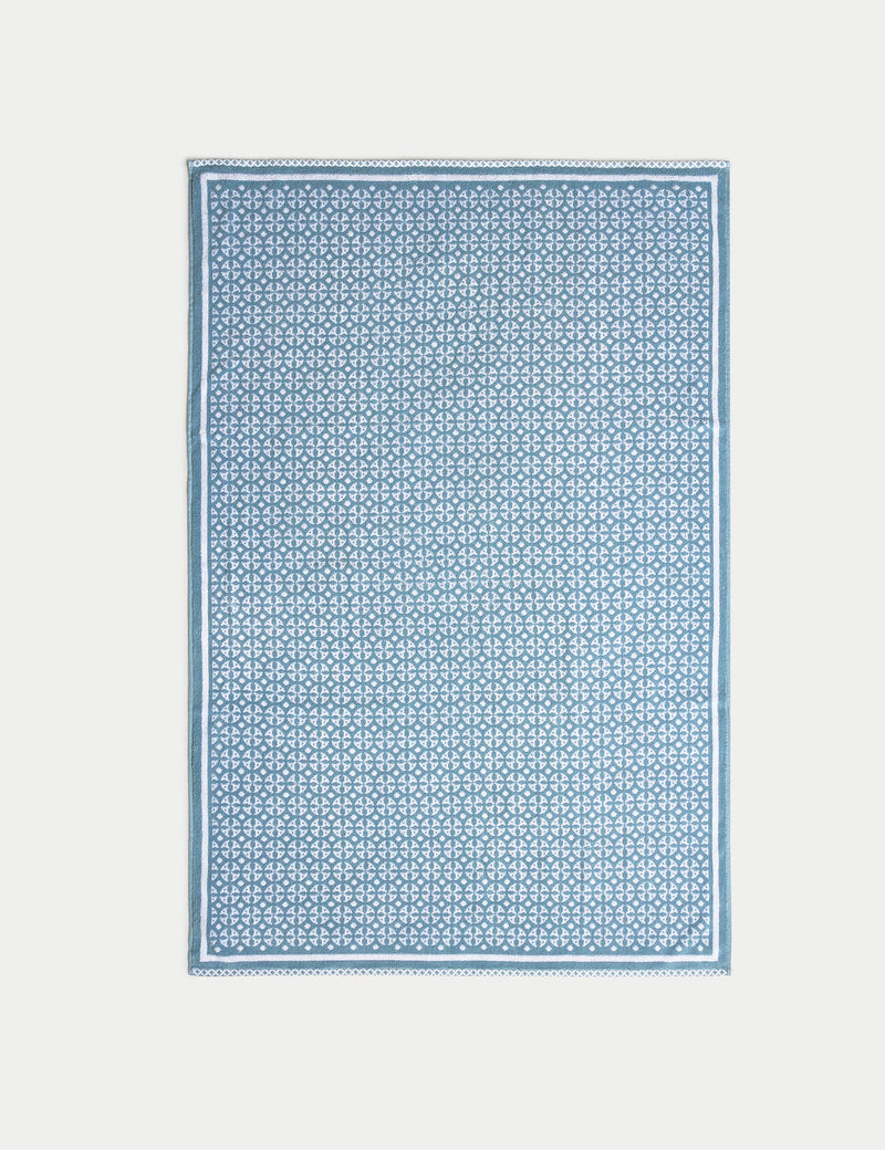 Pure cotton geometric circle bath towel, imported from the UK