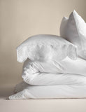 Geometric jacquard bedding set in pure cotton with StayNew technology - British product