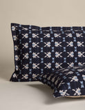 Pure cotton geometric shibori inspired bedding set (British brand)