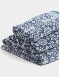 Serviette en pur coton à motif de carreaux géométriques