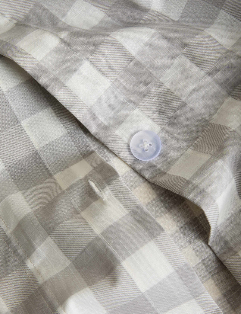 Pure cotton gingham reversible bedding set (British brand)