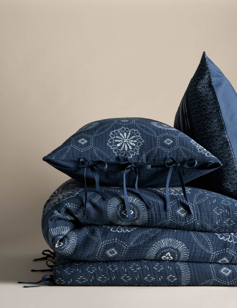 M&S X Fired Earth Kouya Jacquard bedding set, imported from the UK