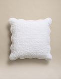 Large decorative cushion pure cotton scalloped motif, imported from the UK