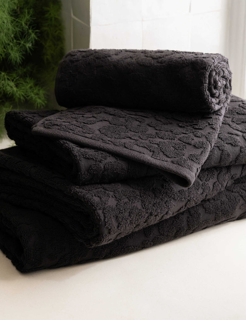 Rockett St George Leopard Jacquard Bath Towel (British brand)