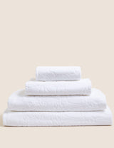 M&S Pure Cotton Linear Floral Bath Towel- Buy online at McGrocer