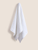 Pure cotton linear floral bath towel, imported from the UK