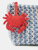 Accessorize pure cotton macrame clutch bag, UK version