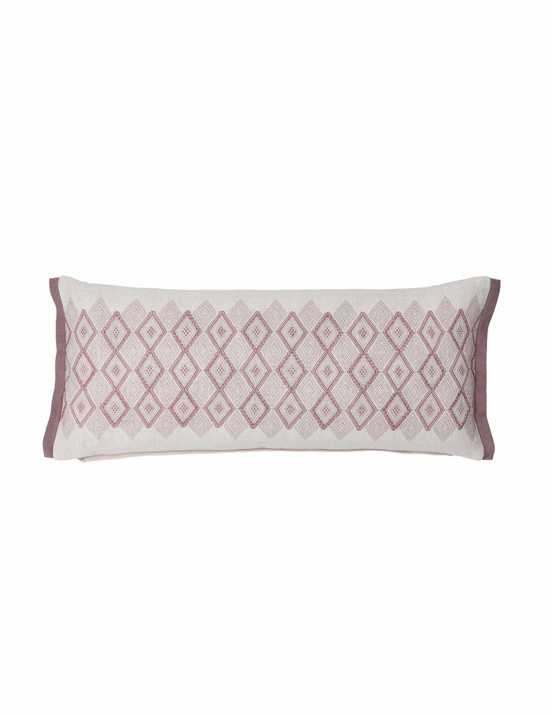 Bedeck of Belfast Marielle embroidered pure cotton cushion (British brand)