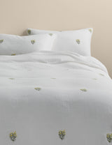M&S Pure Cotton Muslin Floral Sprig Bedding Set- Buy online at McGrocer