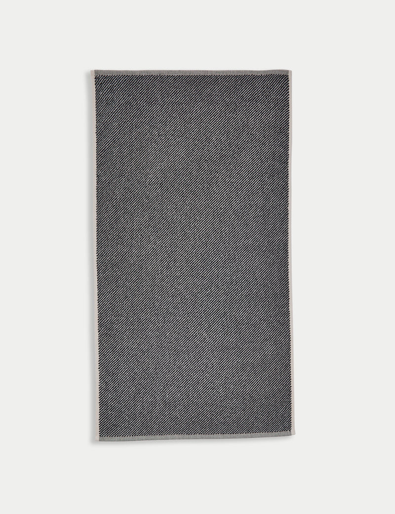 Pure cotton narrow striped bath towel, imported from the UK