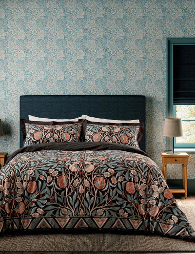 M&S Morris & Co Pure Cotton Olive and Rose Bedding Set- Buy online at McGrocer