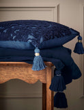 Pure cotton paisley needlepoint cushion (British brand)