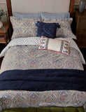 Pure cotton paisley needlepoint cushion (British brand)