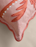 Cotton cushion with palm embroidery 50cm, imported from the UK