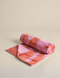Pure cotton palm tree beach towel 152cm long - British product