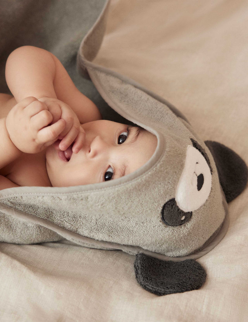 Pure cotton panda hooded baby towel, UK version