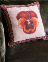 M&S Rockett St George Pure Cotton Pansy Muse Piped Cushion 45 cm- Buy online at McGrocer