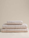 Pure cotton popcorn stripe towel 550gsm, imported from the UK