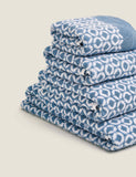 Pure cotton towel with geometric pattern 550 GSM, imported from the UK
