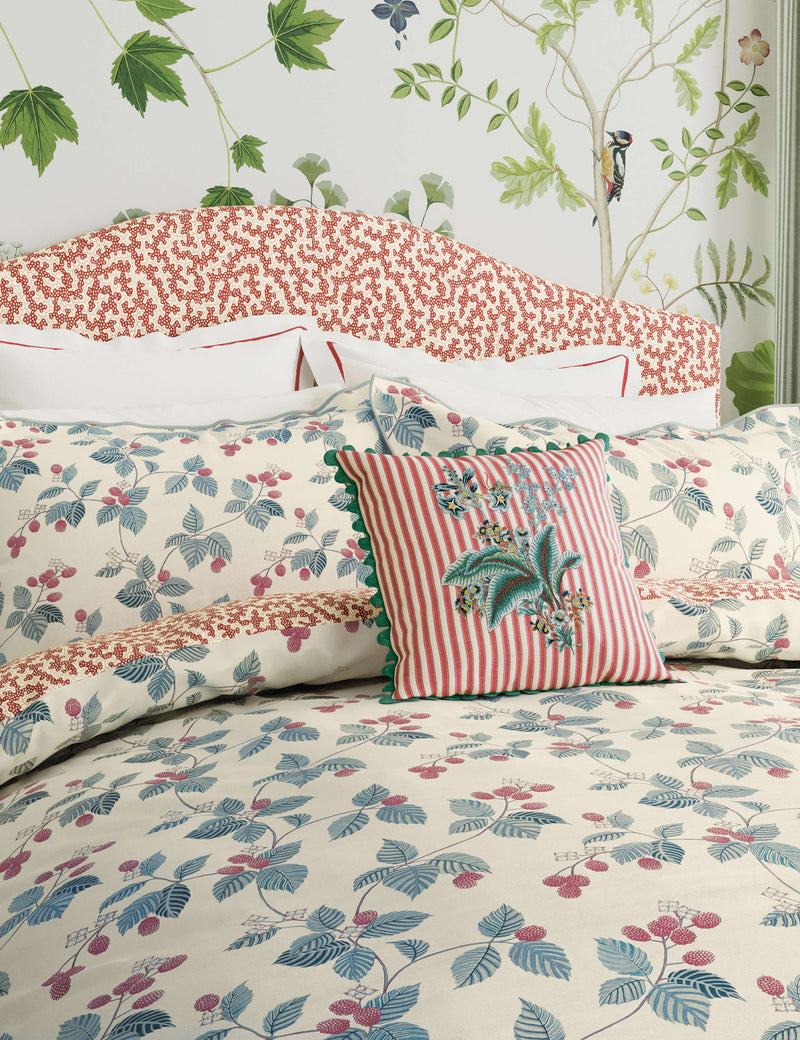 Sanderson Pure Cotton Rubus Bedding Set, imported from the UK