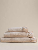 M&S Pure Cotton Ruffle Towel with Linen Border- Buy online at McGrocer