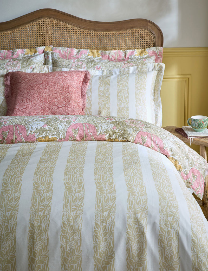 William Morris pure cotton sateen Compton bedding set (British brand)