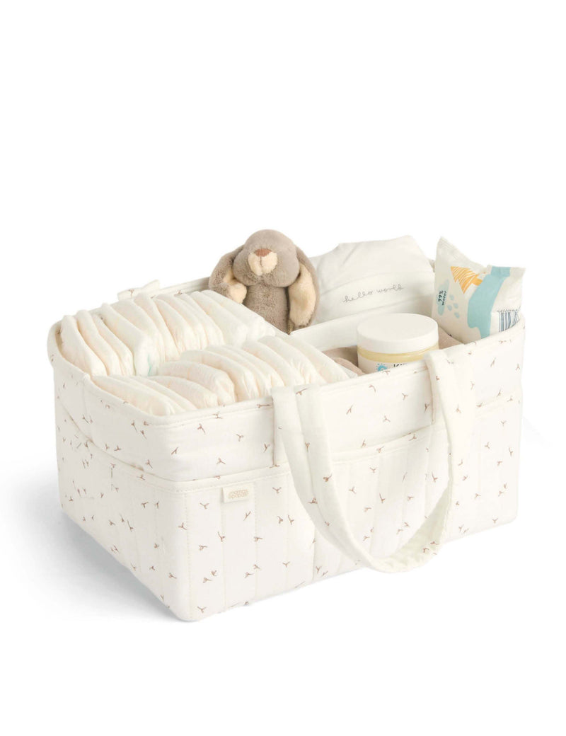 Mamas & Papas pure cotton seedling print nappy caddy bag, UK version
