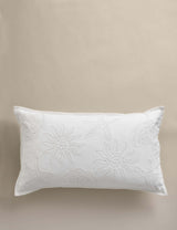 M&S Pure Cotton Shell Broderie Bolster Cushion 60x35cm- Buy online at McGrocer