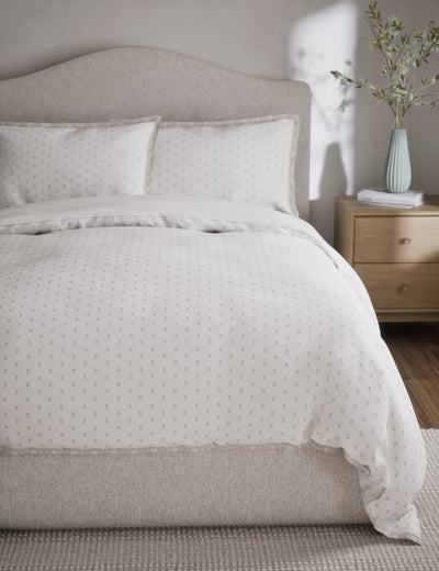 M&S Pure Cotton Spotty Jacquard Bedding Set- Buy online at McGrocer