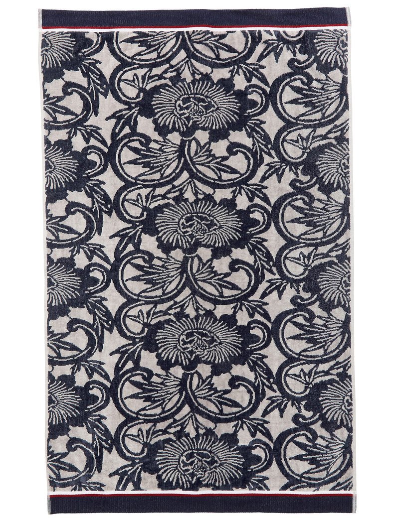 Bedeck of Belfast Pure Cotton Stafford Towel with floral pattern, imported from the UK