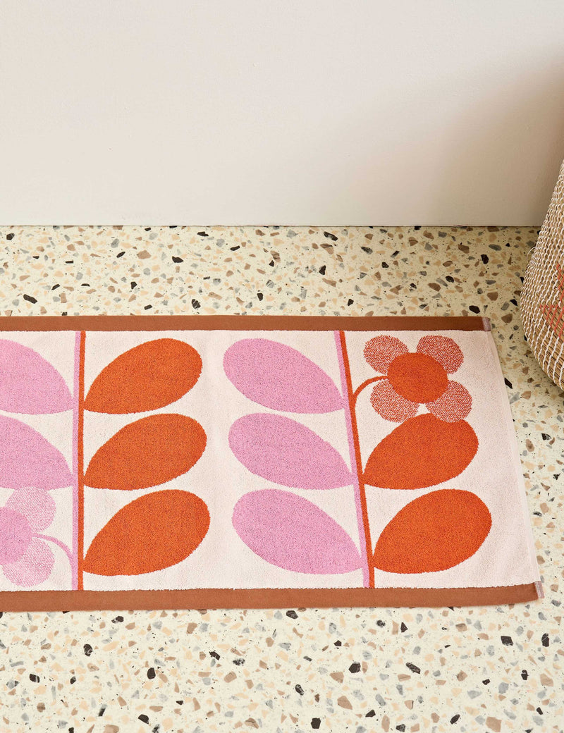 Orla Kiely Stem Bloom Bath Mat, imported from the UK