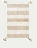Pure cotton striped bath mat, imported from the UK