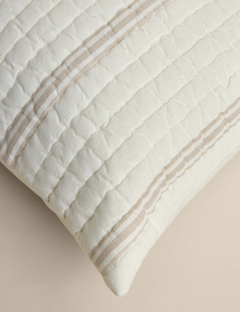 Pure Cotton Striped Cushion, UK version