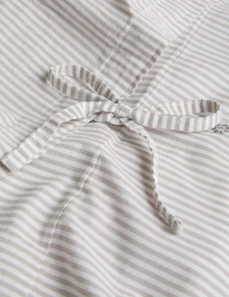 Pure cotton striped embroidered bedding set, UK version