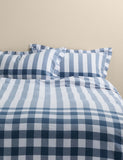 Pure cotton striped gingham bedding set - British product