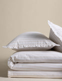Pure cotton striped ruffle single bedding set, imported from the UK