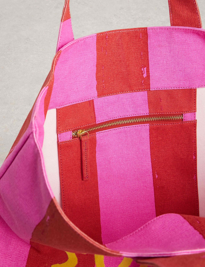 White Stuff pure cotton striped tote bag - British product