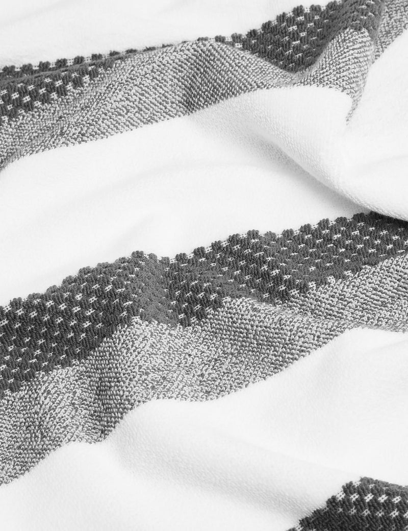 Pure cotton striped textured towel, imported from the UK