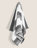 Pure cotton striped textured towel, imported from the UK