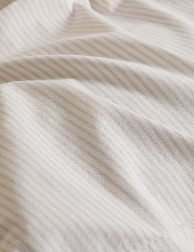 Pure cotton striped tie bedding set - British product