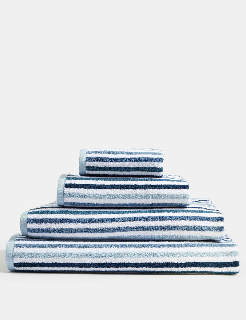 Pure cotton striped bath towel, imported from the UK