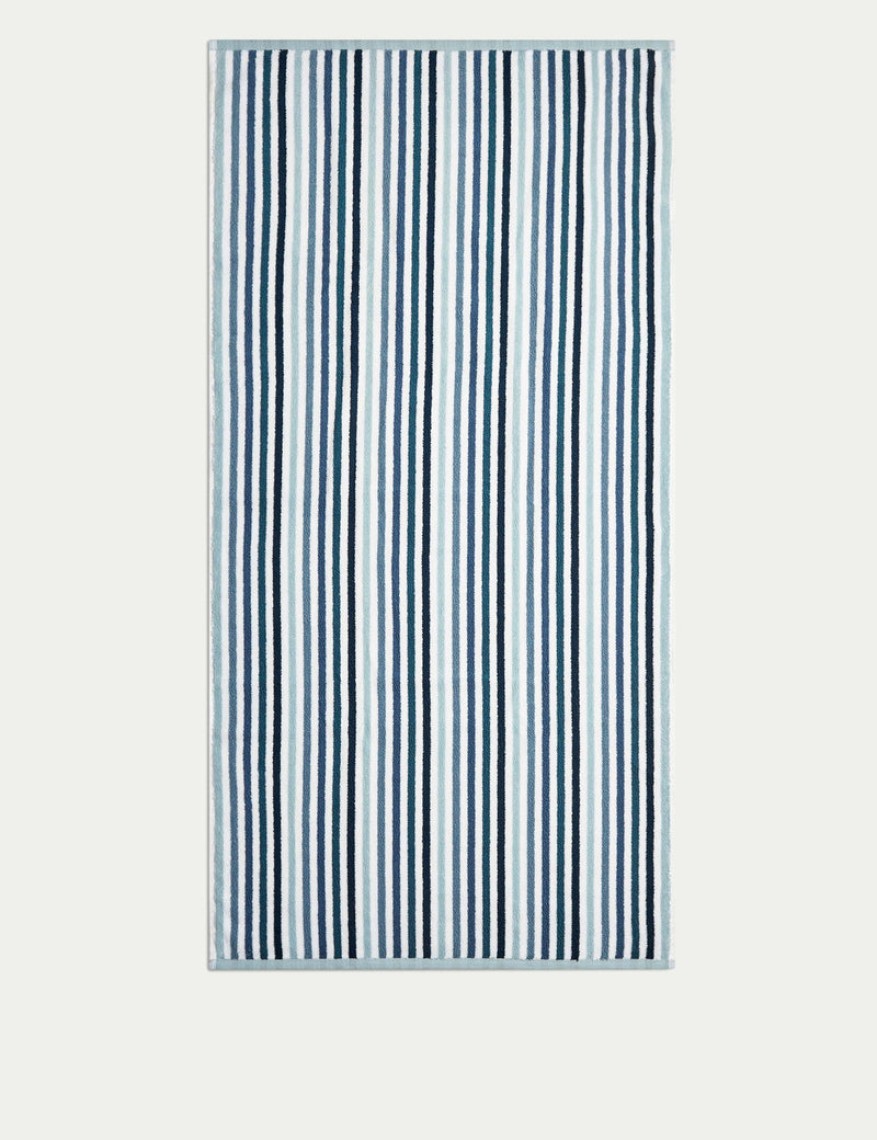 Pure cotton striped bath towel, imported from the UK