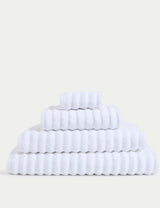 M&S Pure Cotton Super Plush Ribbed Bath Towel- Buy online at McGrocer